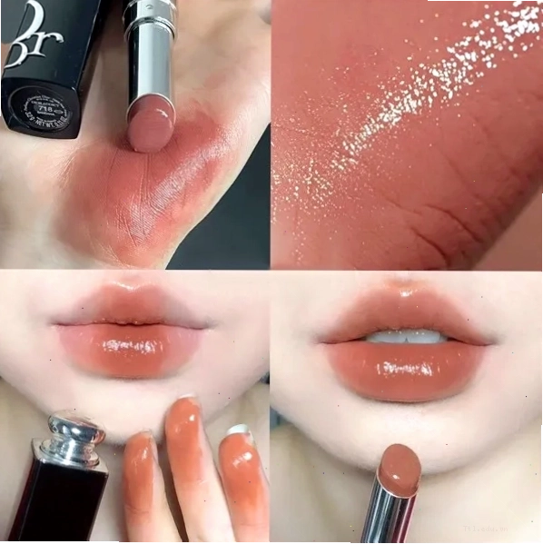 Son Dưỡng Dior Addict Refillable Shine Lipstick 718 Bandana màu nâu cinnamon