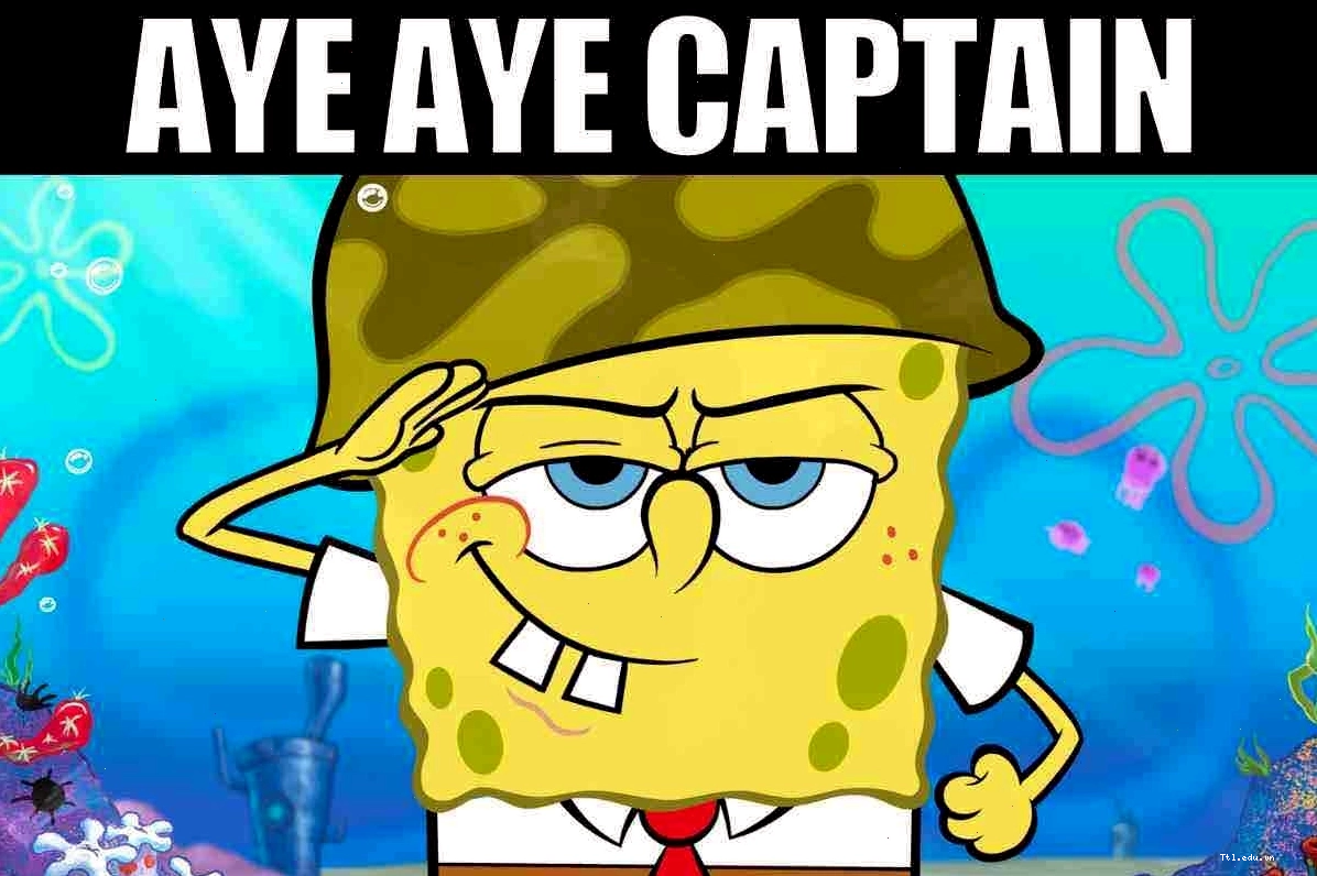 Spongebob nói Aye Aye Captain