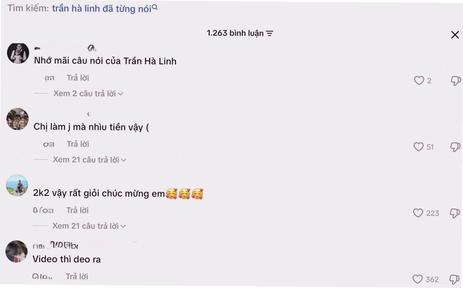 Sức hút của Trần Hà Linh trên mạng xã hội