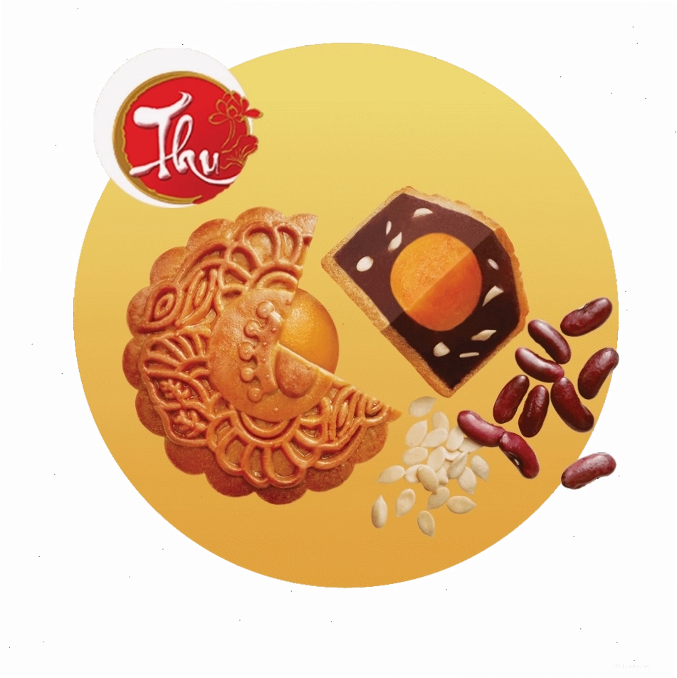 Thành phẩm bánh nướng Trung thu nhân đậu xanh thơm ngon