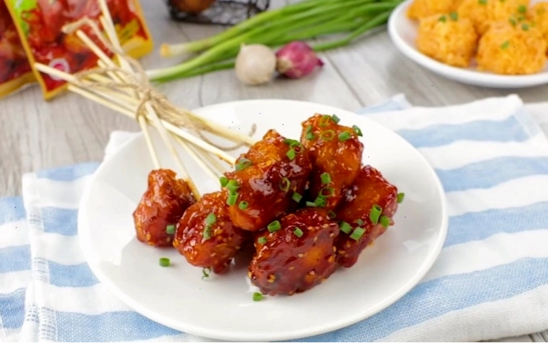 Thành phẩm món gà sốt chua ngọt đẹp mắt và hấp dẫn