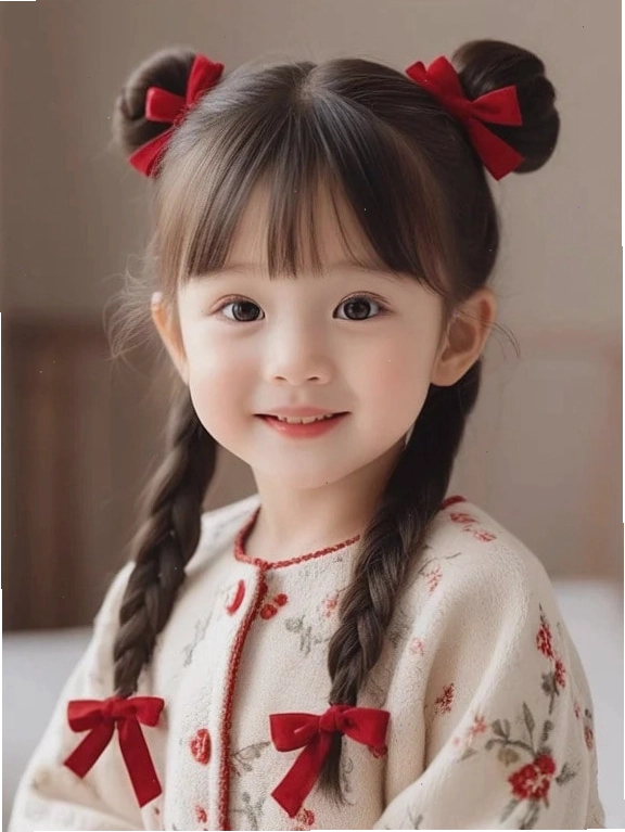Tóc ngắn buộc nửa đầu đáng yêu và gọn gàng