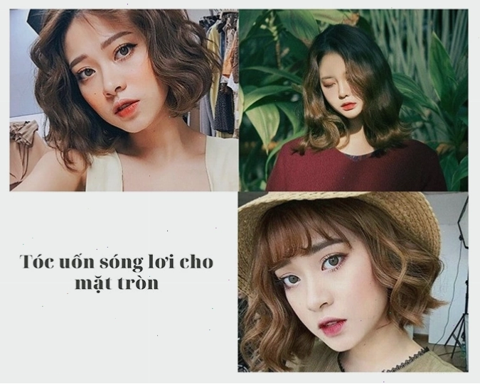 Tóc uốn sóng lơi tự nhiên từ kiểu lob layer giúp gương mặt người tuổi 40 thon gọn, cuốn hút