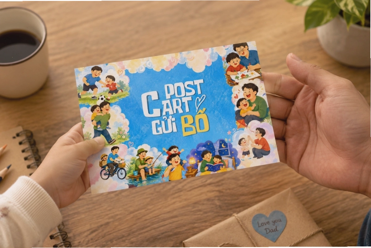 Top 10+ mẫu Postcard vẽ tay, Thiệp mừng ngày của Cha đẹp, sáng tạo và những lời chúc ý nghĩa