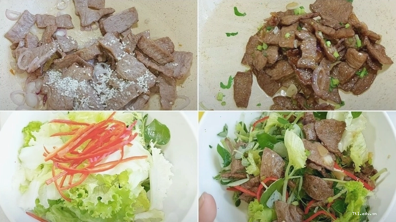 Trộn gỏi rau càng cua với các loại rau củ