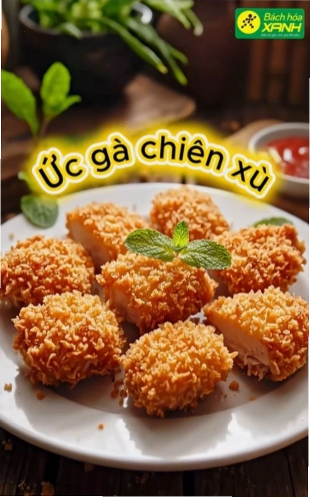 Ức gà chiên thơm ngon