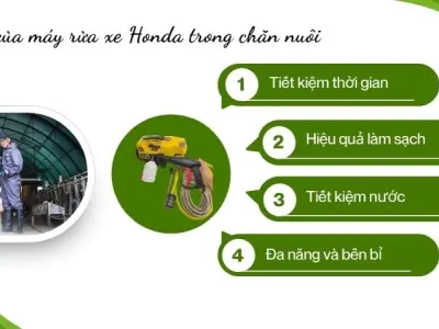 Cách sử dụng máy rửa xe Honda để vệ sinh chuồng trại